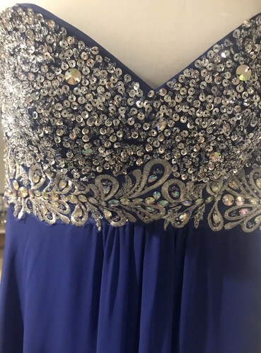 Electric blue gown with - blue,