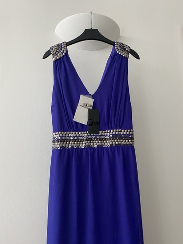 Electric blue hand beaded - electric, hand-beaded