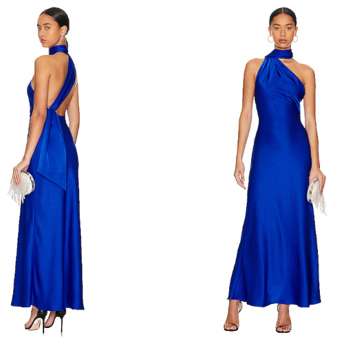 Misha alastair satin gown - satin, maxi