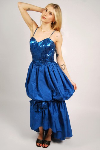80s prom gown cobalt - prom, (s)